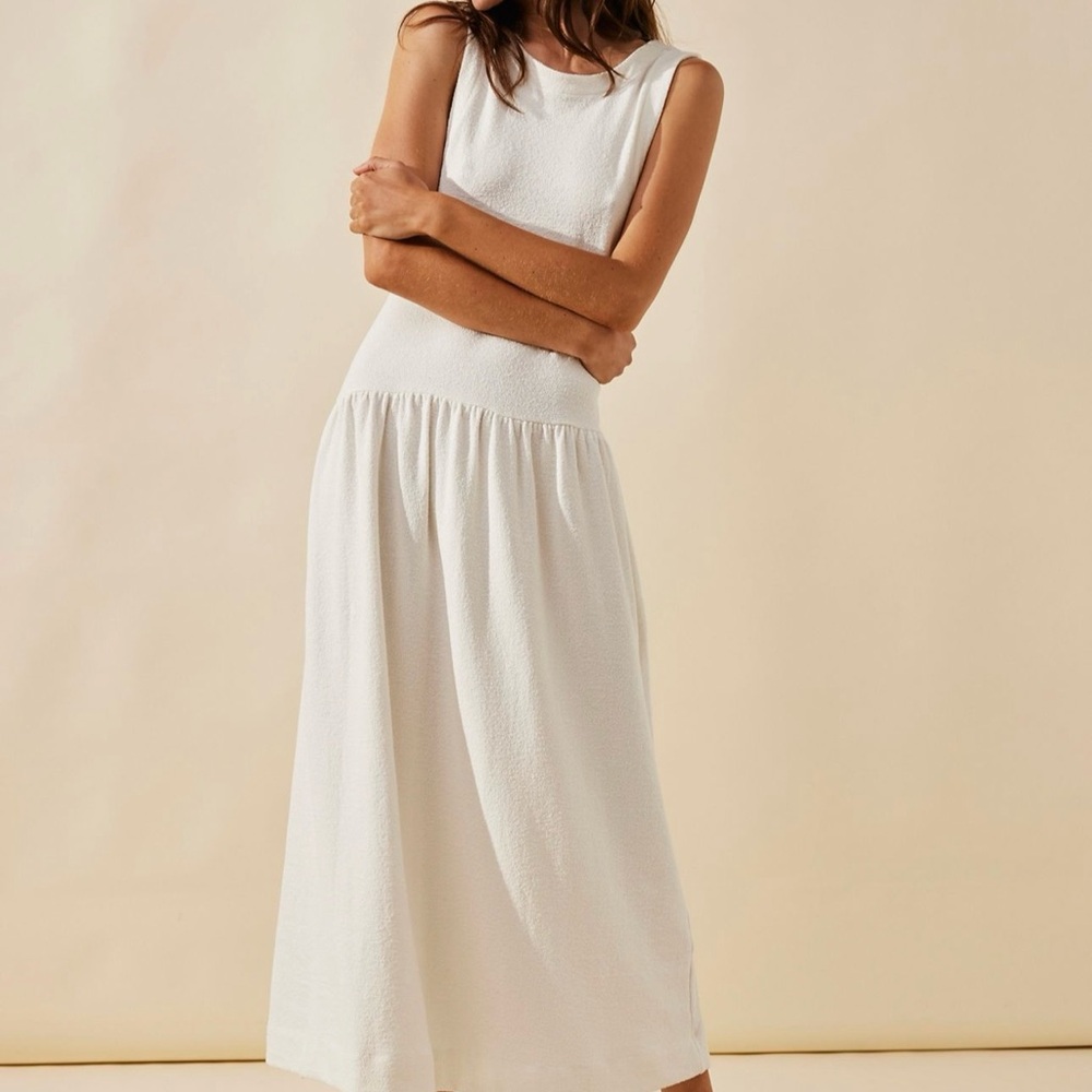 Free People Easy Does It White Maxi Dress Size Small